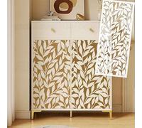 97cm Leaf Stencils Custom Large Reusable Wall Painting Extra Template Plaster Huge Dimensional Decorative Mural for Surface Additional Patterns S675