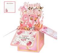 97th Birthday Card with Envelopes for Women, Birthday Decorations for Grandma, Bday Gift Box for 97 Year Old, Unique Handmade Foldable Celebration 3D Cards for Mother