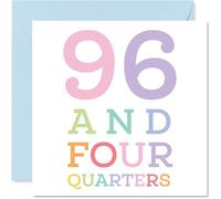 97th Birthday Cards for Women and Men, 96 and four quarters