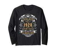97th Birthday Women 97 Year Old Men Born 1928 97 Birthday Long Sleeve T-Shirt