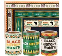 98 Feet Black History Month Bulletin Board Border Decorations, 3 Rolls Kente Bulletin Board Borders Black History Month Decorations for Classroom African American Festival Wall and Door Decoration