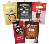 98 FLAVIA LAVAZZA ESSENTIAL SELECTION DRINKS SACHETS ORO. REAL MILK FROTH. ROSSA. ENGLISH BREAKFAST TEA. HOT CHOCOLATE