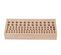 98 - Hole Leather Craft Tool Wood Rack, Wooden Punch Tool Stand Holder Organizer with Multiple Sized Holes for Leatherworking, Modeling Tools and Paint Brushes