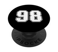 98 Number Ninety-Eight Team Sports Graphic Varsity Matching PopSockets Adhesive PopGrip