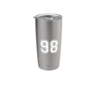 98 Number Ninety-Nine Team Sports Graphic Matching Varsity Stainless Steel Insulated Tumbler