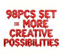 98 Pcs Red Letter Balloons, Custom 3 Set A-Z Set for Personalizing Names & Phrases Party Supplies Banners - with 1 Set AEOLMPRST 20Pcs for Wedding/Birthdays/Annivs/Grads Party Banner Custom Phrase