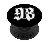 #98 White Number 98 Latino Sports Fan Team Cholo Easy PopSockets Adhesive PopGrip