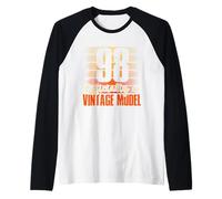 98 Year Old I'm Officially A Vintage Model 98th Birthday Raglan Baseball Tee