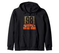 98 Year Old I'm Officially A Vintage Model 98th Birthday Zip Hoodie