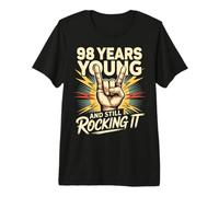 98 Years and Still Rocking It 98th Birthday Funny Premium T-Shirt