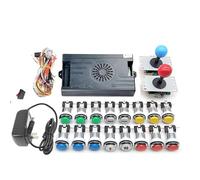 9800 in 1 Arcade Kit Saga Box with Buttons LED Arcade Mame 5 Pin 8 Way Joystick 4 Player Kit for Home DIY Video Game (Multicolor)