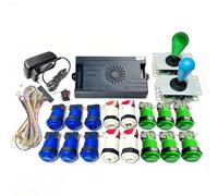 9800 in 1 Pandora Saga DX Special Version Arcade Board DIY KIT Up to 4 Players Support 3D Games Joystick Buttons Harness Cable (Blue and Green)
