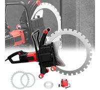 9800W Electric Concrete Ring Saw, Brushless Demolition Saw with Wet Dust Suppression Water Sys, 16"/20"/24" Titanium Alloy Blades, Up to 20" Cutting Depth for Concrete, Granite (410+600)