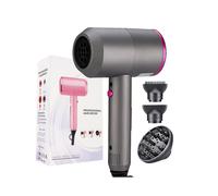 (9808 Gray, British Rules (240V)) Hairdryer for household high-power negative ions do not damage power generation hair dryer hammer blowing