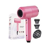 (9808 Pink, British Rules (240V)) Hairdryer for household high-power negative ions do not damage power generation hair dryer hammer blowing