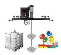 980W Electric Tank Mixer Machine, IBC Paint Mixer with 900mm Stainless Steel Stirring Rod and Impeller, 720-1200mm Adjustable, for Stirring Paint, Coating, Glue, Cement(C)