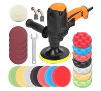 980W Multifunctional Six Gears Adjustable Speed Car Electric Polisher Waxing Machine Automobile Furniture Polishing Tool Dual Polishing