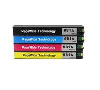 981/981A High-Yield Color Ink Cartridge Set - Compatible for HP PageWide Enterprise 556 586 E58650 E55650 Series (556xh, 556dn, 586dn, 586f, 586z)(1 Set)