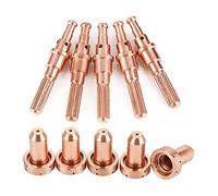 98215 Electrode and 9-8212 Nozzle Tips Set, Plasma Torch Consumables for SL60-100 Cutting Torch, Copper Electrodes and Nozzles, 5pcs Electrode + 5pcs Nozzle Tip for