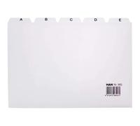 HAN 985, Tab A - Z, A5 landscape, 25 pcs. Guide cards for card index boxes and trays, grey