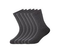 989Zé ENZO 6 Pairs Girls Boys Kids Teens Plain Socks Back To School Uniform Cotton Rich Stretch Childrens Ankle Sock (Grey, 9-12)
