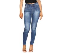 989Zé ENZO EZL416 Womens Jeans Skinny Stretch Trousers Ladies Denim Slim Fit Pants with Pockets All Waist Sizes UK 8-20 (14, Blue)