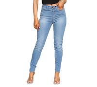989Zé ENZO EZL416 Womens Jeans Skinny Stretch Trousers Ladies Denim Slim Fit Pants with Pockets All Waist Sizes UK 8-20 (14, Light Blue)