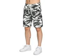 989Zé ENZO Mens Camo Cargo Shorts Casual Cotton Elasticated Waist Combat Half Pants with Pockets EZS670_Shorts Stone L