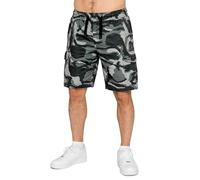 989Zé ENZO Mens Camo Cargo Shorts Casual Cotton Elasticated Waist Combat Half Pants with Pockets EZS670_Shorts Light Grey S