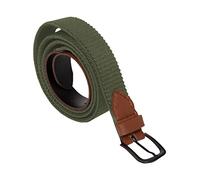 989Zé ENZO Mens canvas stretch Elasticated Belt for All waist Sizes EZ BELTS 07 KHAKI 30
