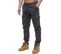 989Zé ENZO Men's Cargo Jeans, Mid Rise Stretch Pants with 5 Pockets, Ez427, 98% Cotton 2% Elastane, Long Length, Machine Washable