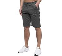 989Zé ENZO Mens Chino Shorts Cotton Regular Fit Summer Casual Smart Half Pants EZS429 Grey 30