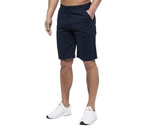 989Zé ENZO Mens Chino Shorts Cotton Regular Fit Summer Casual Smart Half Pants EZS429 Navy 40