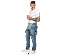 989Zé ENZO Mens Denim Jeans EZD390 Designer Cotton Dungarees Overalls Heavy Duty Waist Sizes 30-50 LSW 40 R