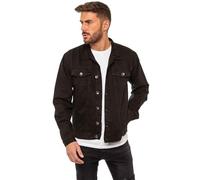 989Zé ENZO Mens Jacket Casual Classic Denim Regular Fit Western Style Trucker Coat EZJ391 BLACK M