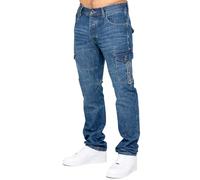 989Zé ENZO Mens Jeans Straight Leg Regular Fit Casual Cotton Denim Pants Trousers All Waist Sizes