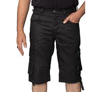 989Zé ENZO Mens Shorts EZS404 Raw Combat Cargo Pockets Casual Knee Length Denim Half Pants