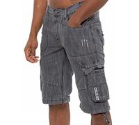 989Zé ENZO Mens Shorts EZS404 Raw Combat Cargo Pockets Casual Knee Length Denim Half Pants