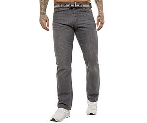 989Zé ENZO Mens Straight Leg Jeans Regular Fit Denim Trouser Pants UK EZ399 Grey 44W / 30L