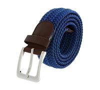 989Zé ENZO Mens Stretch Belts Ladies Elasticated Woven Adjustable Braided Metal Buckle Belt