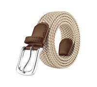 989Zé ENZO Mens Stretch Belts Ladies Elasticated Woven Adjustable Braided Metal Buckle Belt