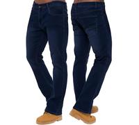 989Zé ENZO Mens Stretch Bootcut Jeans Casual Classic Retro Denim Wide Leg Flared Pants Trousers