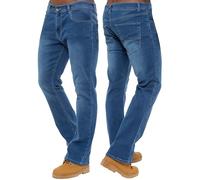 989Zé ENZO Mens Stretch Bootcut Jeans Casual Classic Retro Denim Wide Leg Flared Pants Trousers