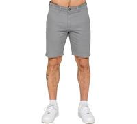 989Zé ENZO Mens Stretch Chino Shorts Casual Cotton Regular Fit Summer Half Pants EZS647 Shorts Light Grey 34