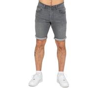 989Zé ENZO Mens Stretch Denim Shorts Above Knee Roll Up Summer Half Pant Jeans Bottoms EZS648 Shorts Gry 36