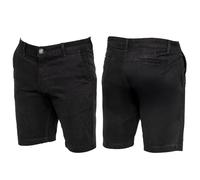 989Zé ENZO Mens Stretch Regular Fit Chino Shorts Comfort Cotton Casual Summer Holiday Outdoors Golf Shorts with Pockets EZS647 Black 30