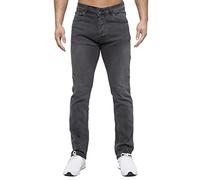 989Zé ENZO Mens Stretch Straight Leg Regular Fit Classic Denim Jeans All Waist Sizes EZ359 Grey 42W / 30L