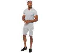 989Zé ENZO Mens Tracksuit T Shirt Shorts Set Slim Fit Plain Tee Crew Neck Top Casual Fleece Shorts EZTS581 & EZS412 (GREY) L