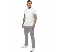 989Zé ENZO Mens Trousers Cargo Pants Combat Jeans Cotton Casual Stretch Slim Fit Chinos (UK, Waist & Inseam, 32, 32, Light Grey)