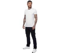 989Zé ENZO Mens Trousers Cargo Pants Combat Jeans Cotton Casual Stretch Slim Fit Chinos EZ410 Blue 36W / 32L